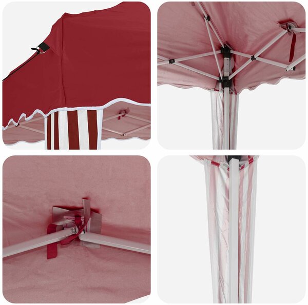 VidaXL Parti sátor 575 x 290 x 245 cm Burgundi