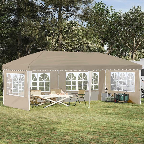 VidaXL Parti sátor 575 x 289 x 245 cm Krémszínű