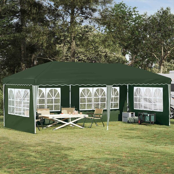 VidaXL Parti sátor 575 x 289 x 245 cm Zöld