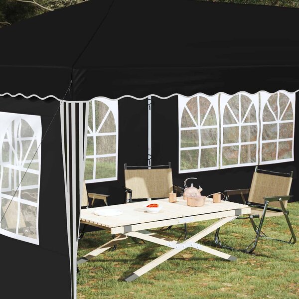 VidaXL Parti sátor 575 x 289 x 245 cm Fekete