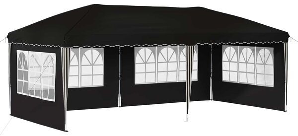 VidaXL Parti sátor 575 x 289 x 245 cm Fekete