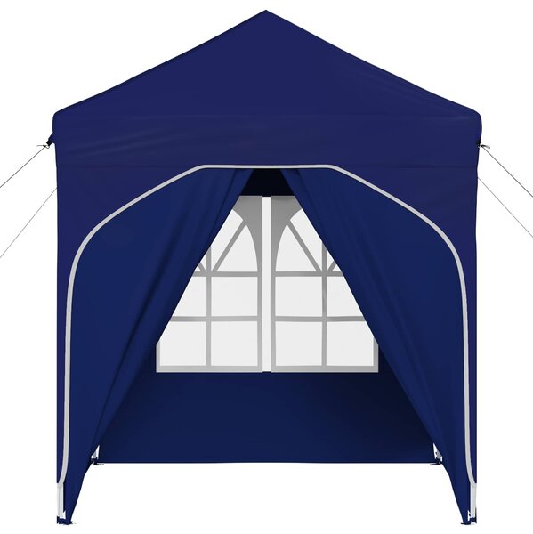 VidaXL Parti sátor 192 x 192 x 245 cm Kék 210D Oxford ezüst bevonattal