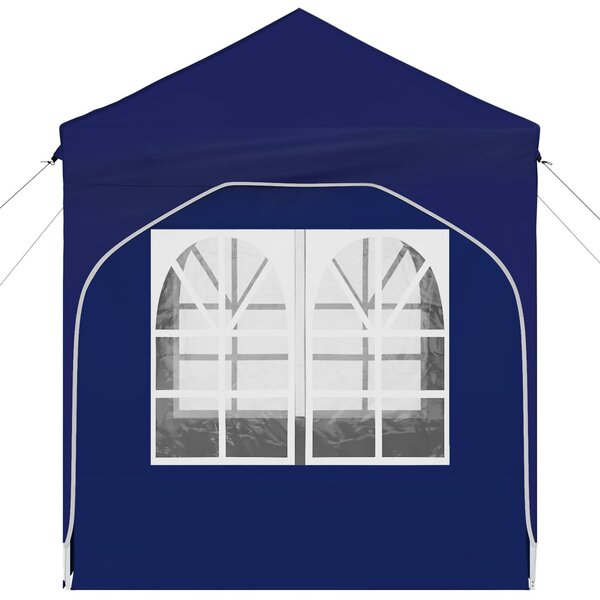 VidaXL Parti sátor 192 x 192 x 245 cm Kék 210D Oxford ezüst bevonattal