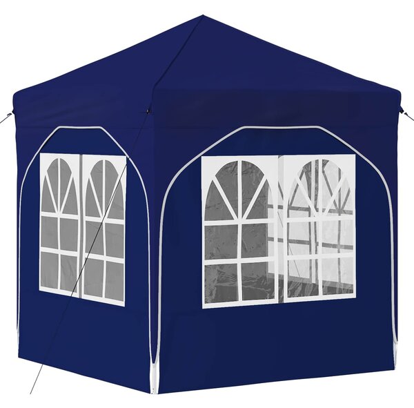 VidaXL Parti sátor 192 x 192 x 245 cm Kék 210D Oxford ezüst bevonattal