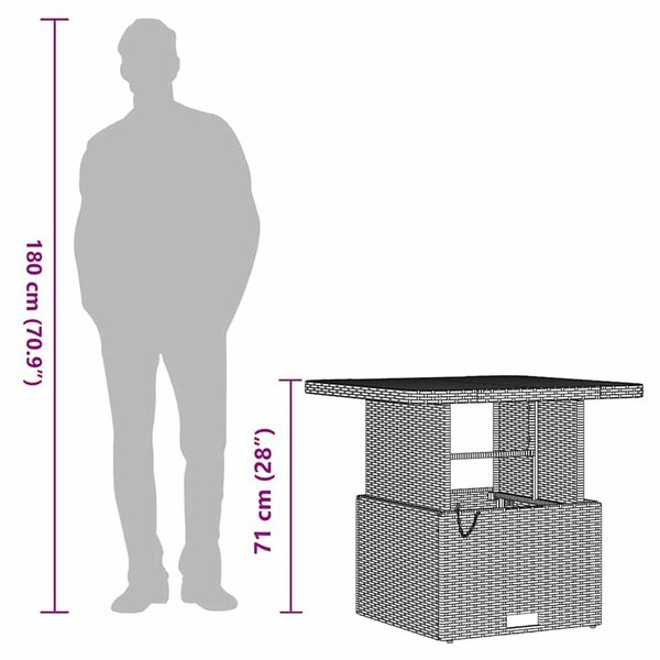 3 darabos kert étkező szett párnákkal fekete poli rattan akácia