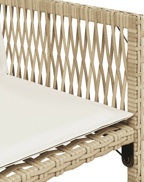 VidaXL Polyrattan Kerti Étkezőgarnitúra - 5 részes - Bézs