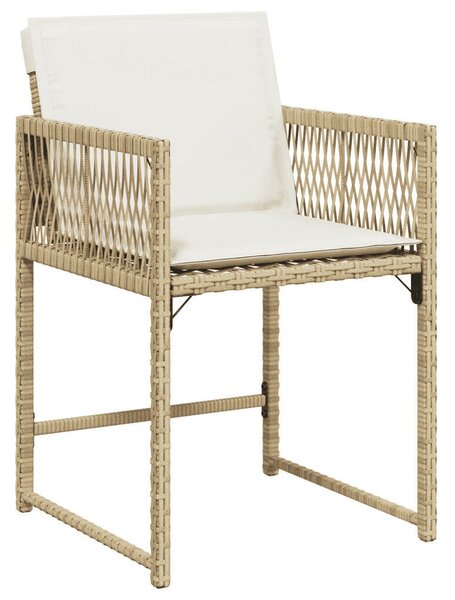 VidaXL Polyrattan Kerti Étkezőgarnitúra - 5 részes - Bézs