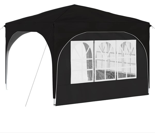 VidaXL Parti sátor 290 x 290 x 245 cm Fekete