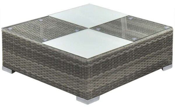 VidaXL 5 részes szürke polyrattan kerti ülőgarnitúra párnákkal