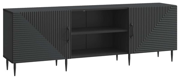 VidaXL TV szekrény Fekete 150 x 31 x 50 cm Szerelt Fa