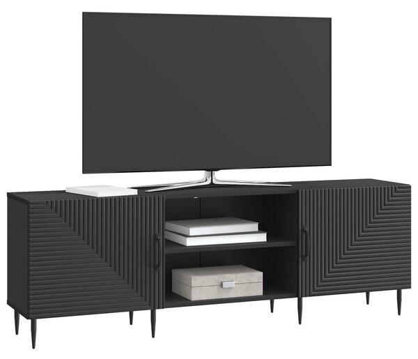 VidaXL TV szekrény Fekete 150 x 31 x 50 cm Szerelt Fa