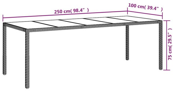 VidaXL 11 részes szürke polyrattan/üveg kerti ülőgarnitúra párnákkal