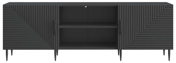 VidaXL TV szekrény Fekete 150 x 31 x 50 cm Szerelt Fa