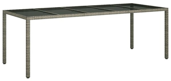 VidaXL 11 részes szürke polyrattan/üveg kerti ülőgarnitúra párnákkal