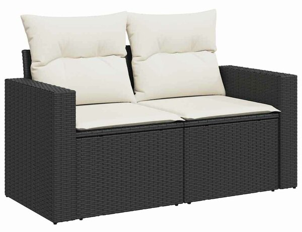 VidaXL Polyrattan Kerti Ülőgarnitúra - 7 részes - Fekete
