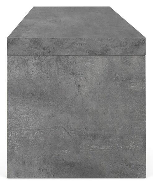 Cliff fekete dupla TV állvány beton dekorral, 125 x 20 cm - TemaHome