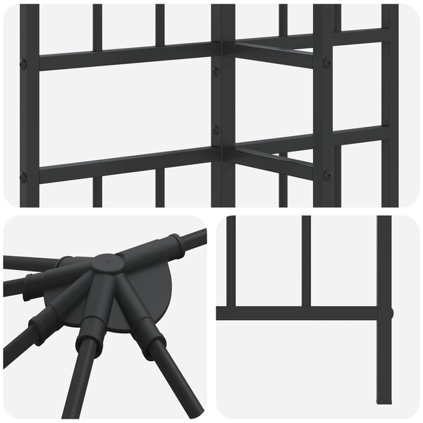 VidaXL Pavilon Váz 6 x 3 m Fekete Acél