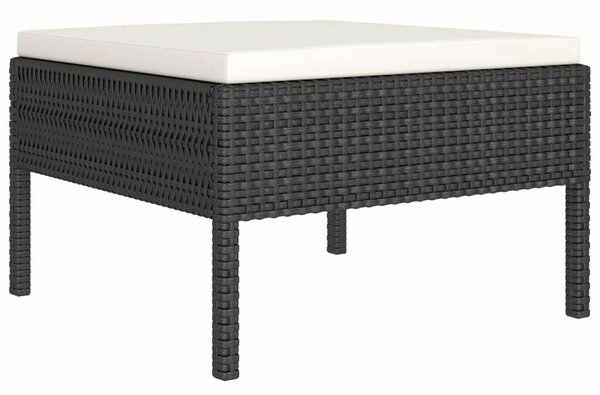 VidaXL Polyrattan Kerti Ülőgarnitúra - 8 részes - Fekete