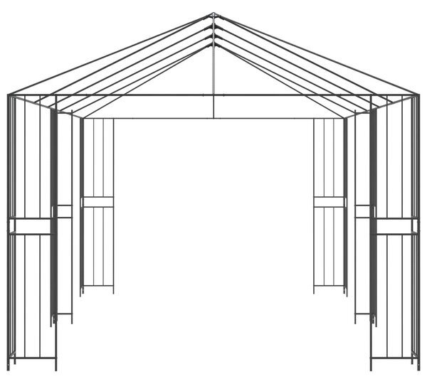 VidaXL Pavilon Váz 6 x 3 m Fekete Acél