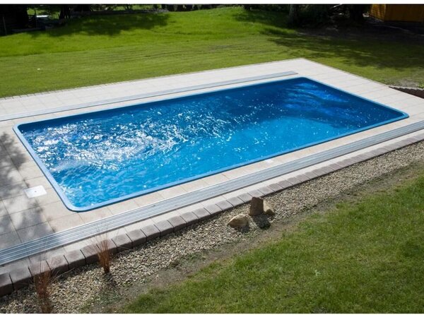 Gemini coral kompozit üvegszálas medence, 8,2 x 3,5 x 1,5 m, standard trópusi kék kivitelben