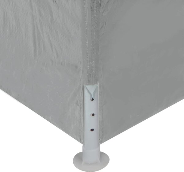 VidaXL Partysátor 900 x 300 x 255 cm Világosszürke PE és acél