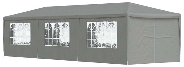 VidaXL Partysátor 900 x 300 x 255 cm Világosszürke PE és acél