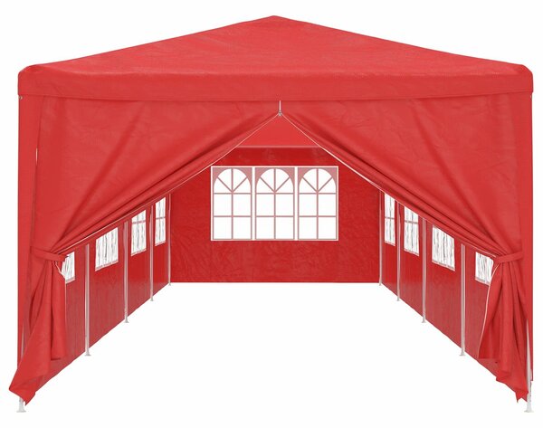 VidaXL Partysátor 1200 x 300 x 255 cm Piros PE és acél