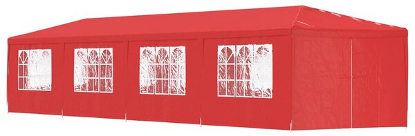 VidaXL Partysátor 1200 x 300 x 255 cm Piros PE és acél