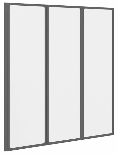 VidaXL Összecsukható zuhanyfal Fekete és Teljes Jég 132 x 2 x 140 cm