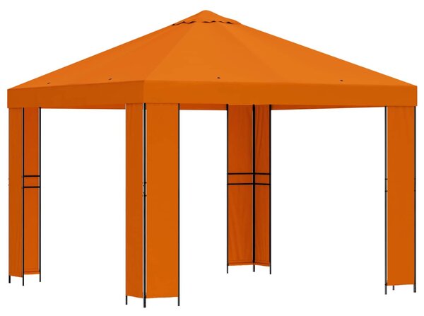 VidaXL Pavilon 3 x 3 m Narancssárga Poliészter és acél 190 gsm