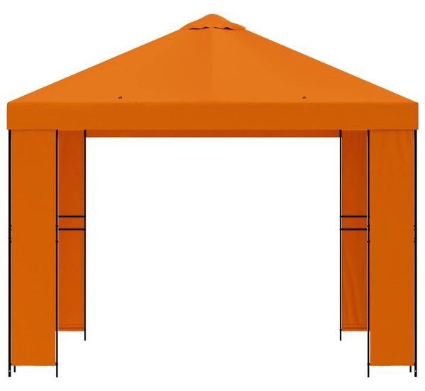 VidaXL Pavilon 3 x 3 m Narancssárga Poliészter és acél 190 gsm