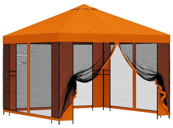 VidaXL Kerti pavilon oldalfalakkal 3 x 3 m Narancssárga