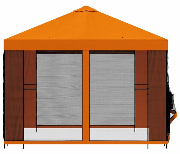VidaXL Kerti pavilon oldalfalakkal 3 x 3 m Narancssárga