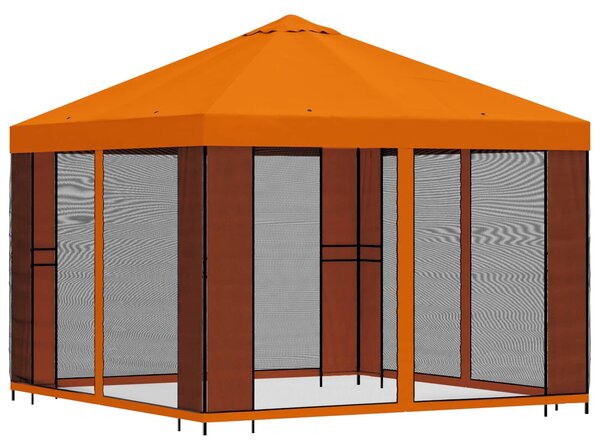 VidaXL Kerti pavilon oldalfalakkal 3 x 3 m Narancssárga