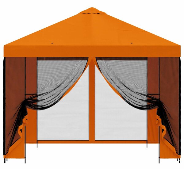 VidaXL Kerti pavilon oldalfalakkal 3 x 3 m Narancssárga