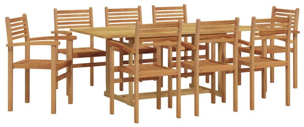 Kert étkező szett 9 pcs Barna Tömör Teakfa