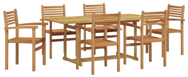 Kert étkező szett 7 pcs Barna Tömör Teakfa