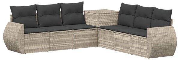 VidaXL Kanapé Szett 7 pcs Világosszürke és Sötétszürke