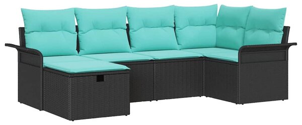 Kerti Kanapé Szett párnával tárolóval 6 pcs Poli rattan