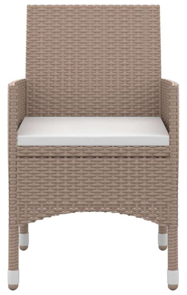 9 részes polyrattan és üveg kerti étkezőgarnitúra párnákkal