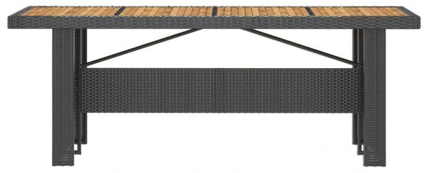 VidaXL Kültéri Étkezőszett - 9 személyes - Fekete Polyrattan