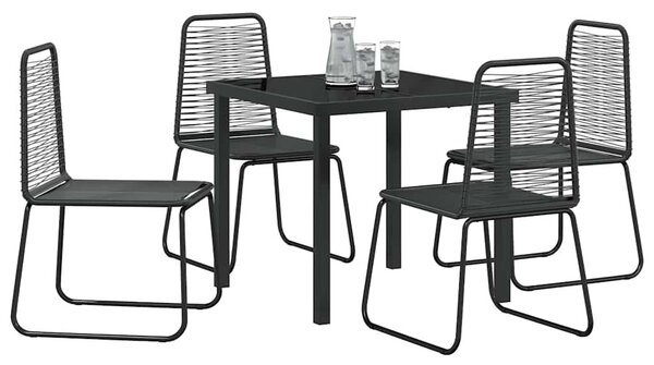Kert étkező szett 5 pcs Fekete Porszórt acél