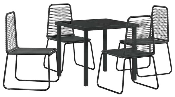 Kert étkező szett 5 pcs Fekete Porszórt acél