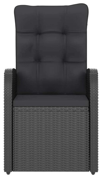 VidaXL Kültéri Étkezőszett - 9 személyes - Fekete Polyrattan
