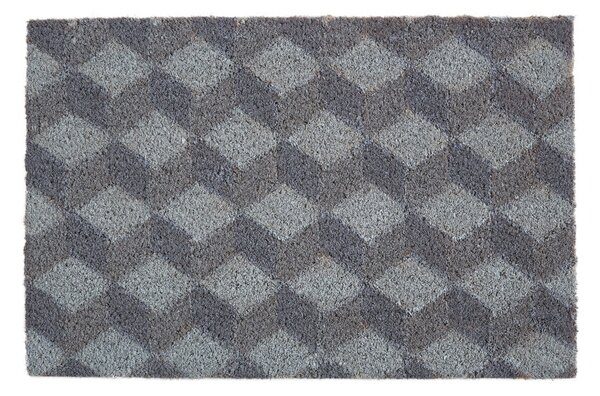 Black Friday - Kókuszrost lábtörlő 40x60 cm Grey Cube – Premier Housewares