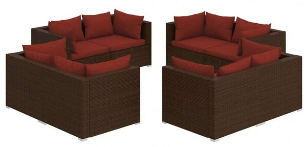 VidaXL Polyrattan Kerti Ülőgarnitúra - 8 Fős