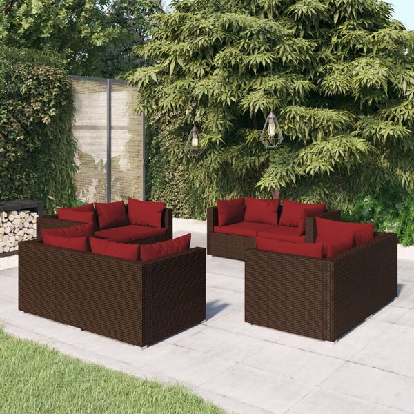 VidaXL Polyrattan Kerti Ülőgarnitúra - 8 Fős
