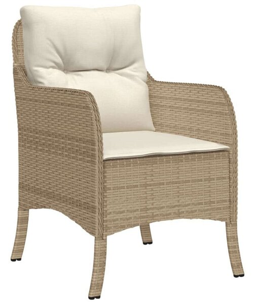 VidaXL Kerti Étkezőgarnitúra - 7 részes - Bézs Polyrattan