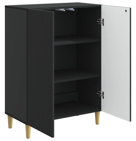 VidaXL Széf Fekete 66 x 34,5 x 90 cm Szerelt Fa
