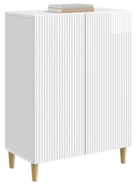 VidaXL Széf Magasfényű Fehér 66 x 34,5 x 90 cm Szerelt Fa